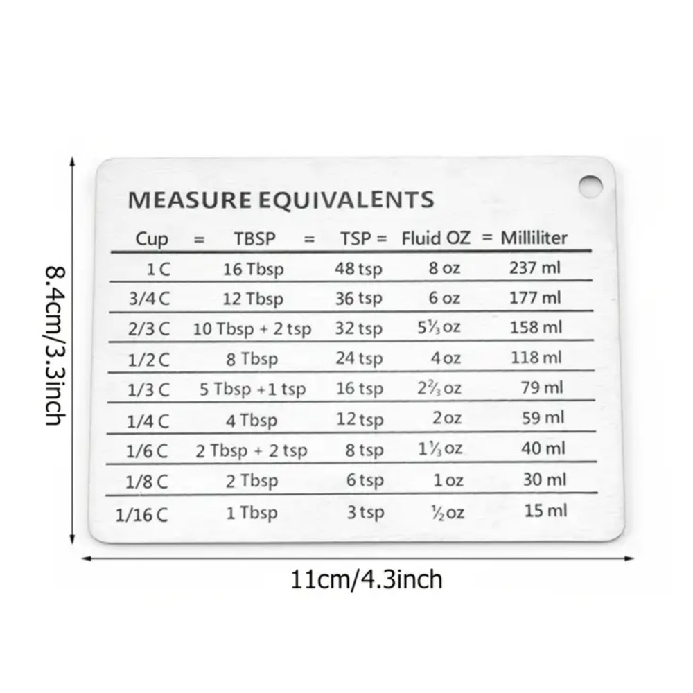 Fridge Magnet Unit Conversion Comparison Table - Picture 2 of 3